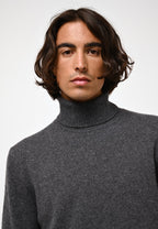 4-Ply Roll Neck Jumper - Martin - Marl Anthracite