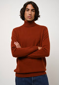 4-Ply Roll-Neck Jumper - Martin - Squirrel