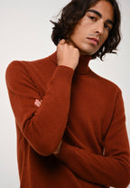 4-Ply Roll-Neck Jumper - Martin - Squirrel