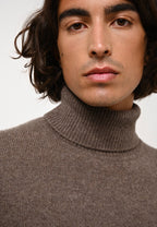 Jersey de Cuello Alto 4 Hilos - Martin - Taupe Jaspeado