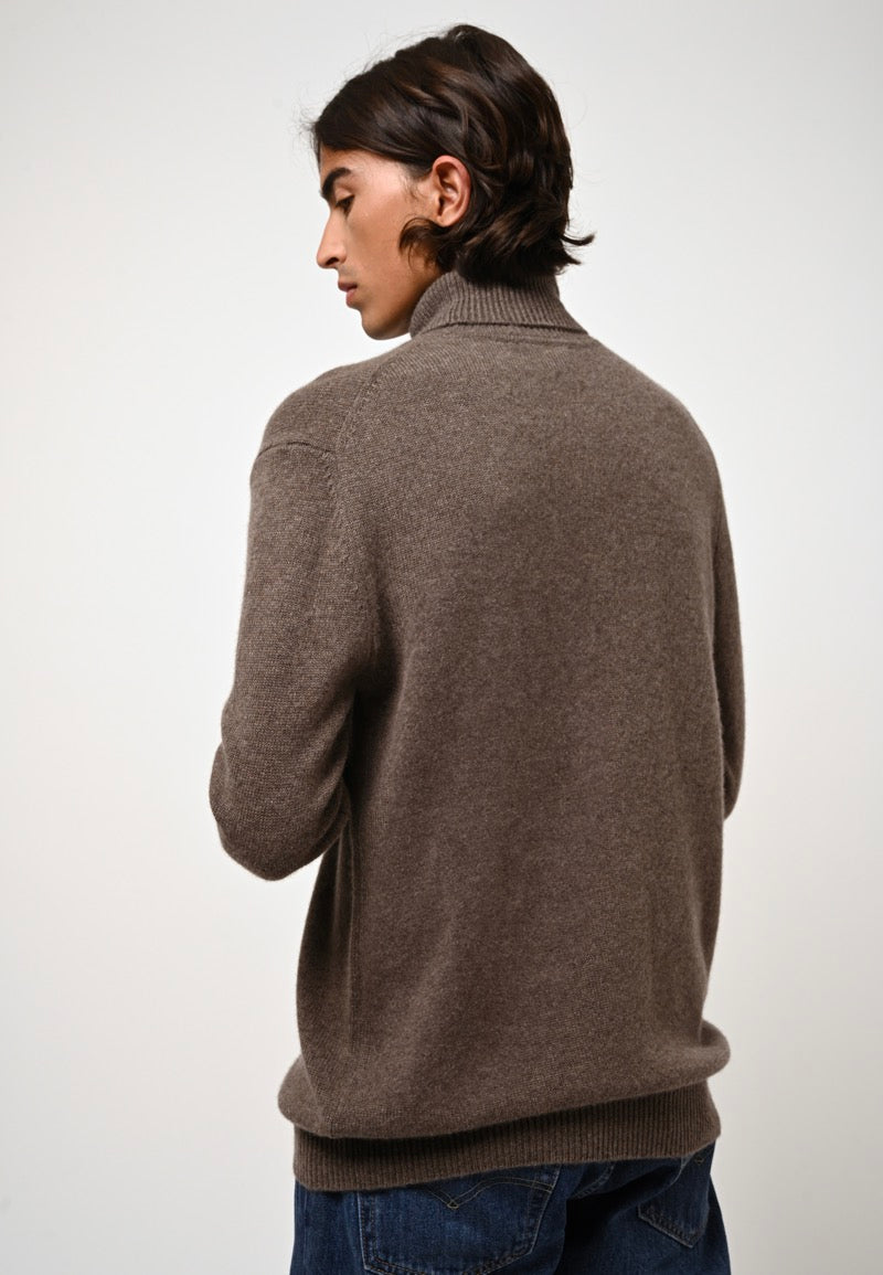 Jersey de Cuello Alto 4 Hilos - Martin - Taupe Jaspeado