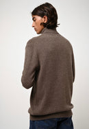 4-Ply Turtleneck Sweater - Martin - Mottled Taupe