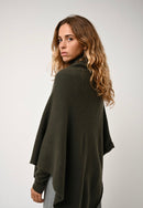 Poncho 4 Fils Meryl - Kaki - 100% Cachemire 4 Fils - Femme