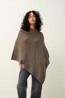 Poncho 4 Fils Meryl - Taupe Chiné - 100% Cachemire 4 Fils - Femme