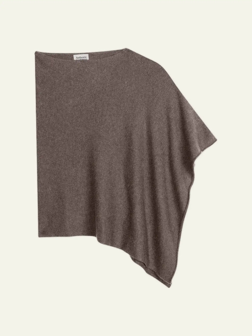 Poncho 4 Fils - Meryl - Taupe Chiné