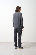 Pull Col V - Timeo - Anthracite Chiné