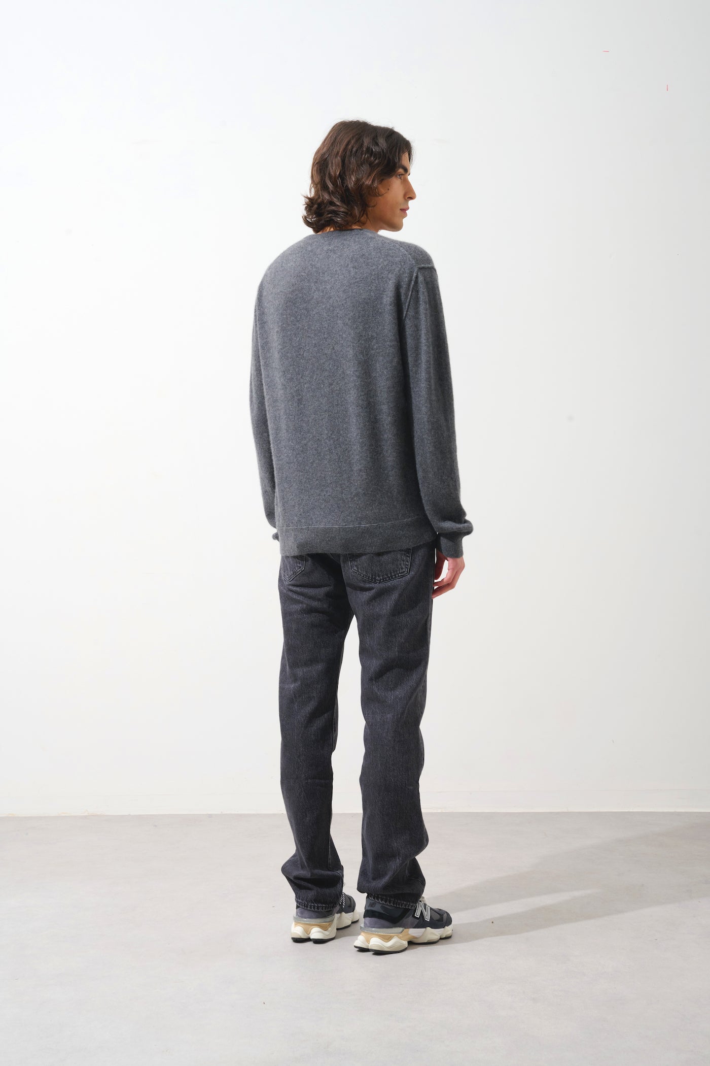 Pull Col V - Timeo - Anthracite Chiné