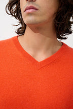 V-Neck Jumper - Agel - Orange