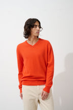 V-Neck Jumper - Agel - Orange
