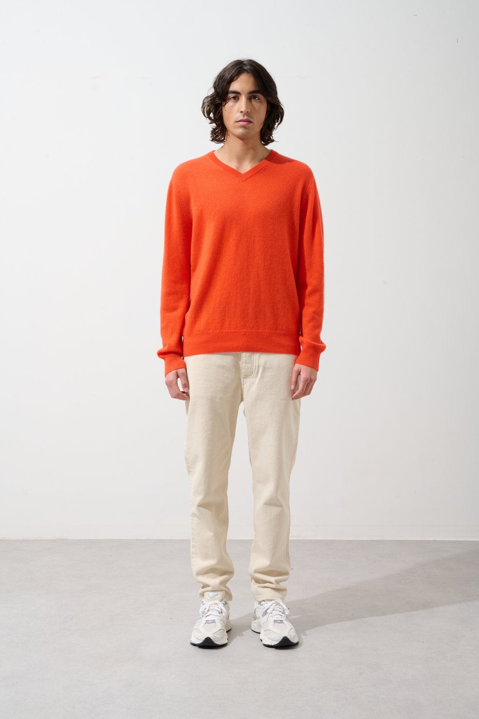 V-Neck Jumper - Agel - Orange