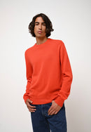 Pull Col Rond Aiglière - Orange - 100% Cachemire 2 Fils - Homme