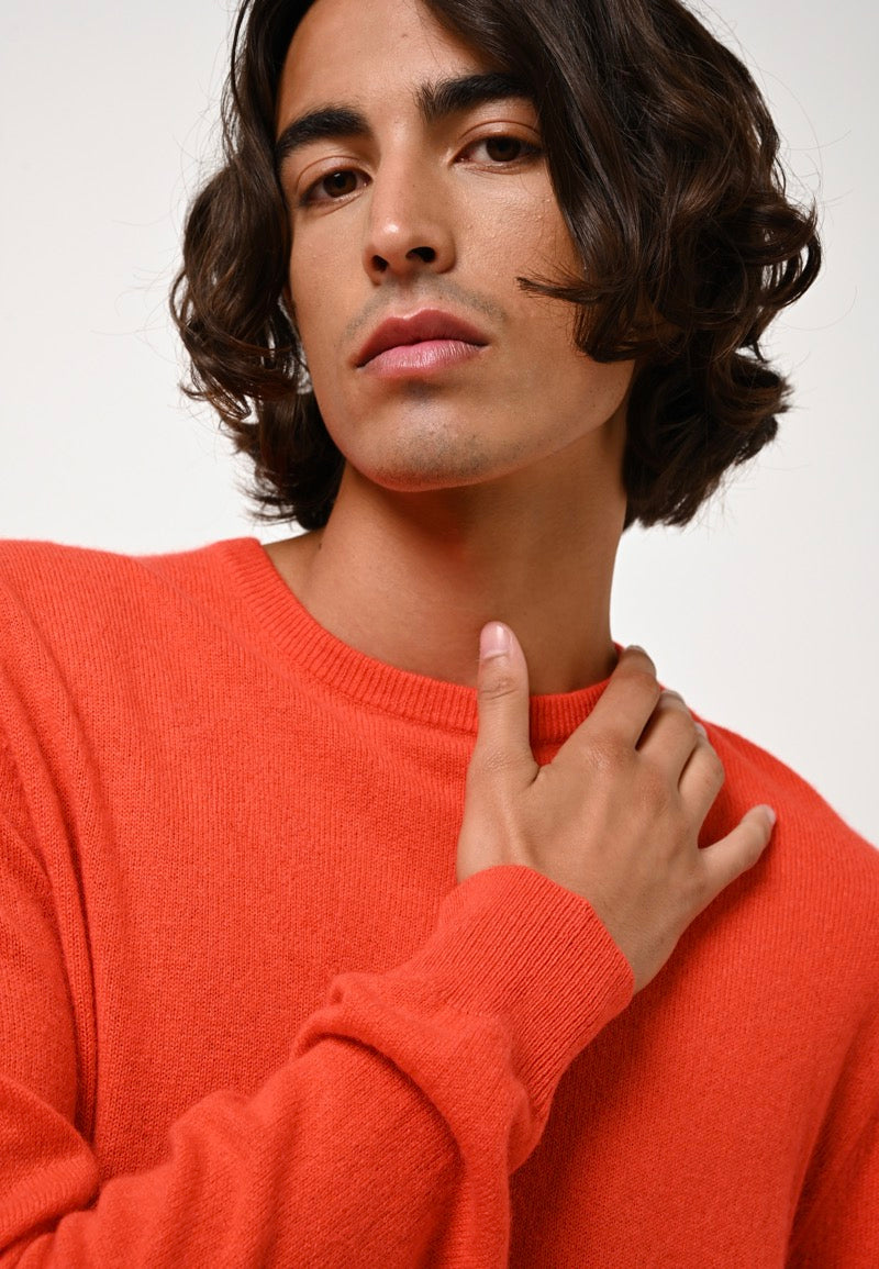 Round-Neck Jumper - Aiglière - Orange
