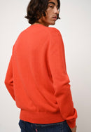 Pull Col Rond Aiglière - Orange - 100% Cachemire 2 Fils - Homme