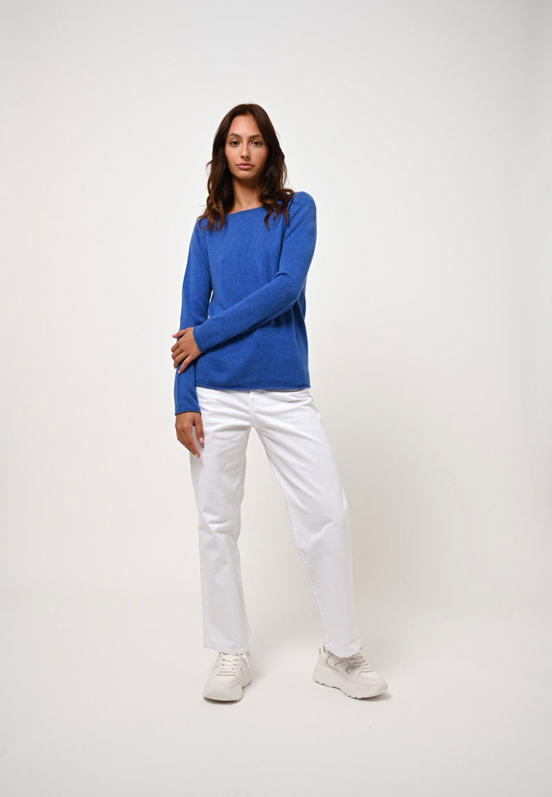 Pull Col Bateau - Criou - Bleu Électrique