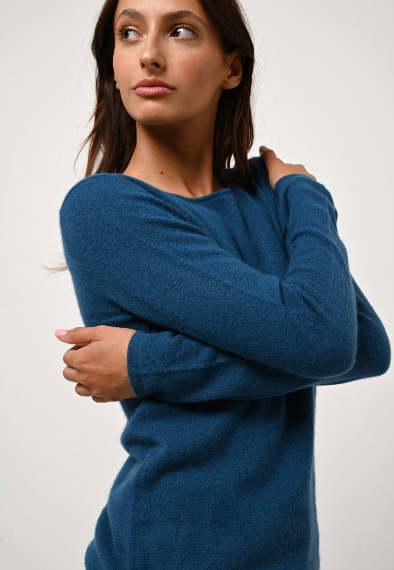 Round Neck Jumper - Epéna - Paon