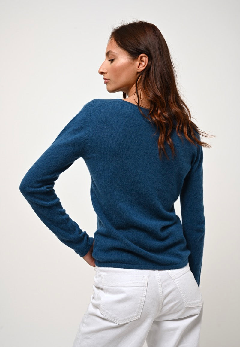 Round Neck Jumper - Epéna - Paon