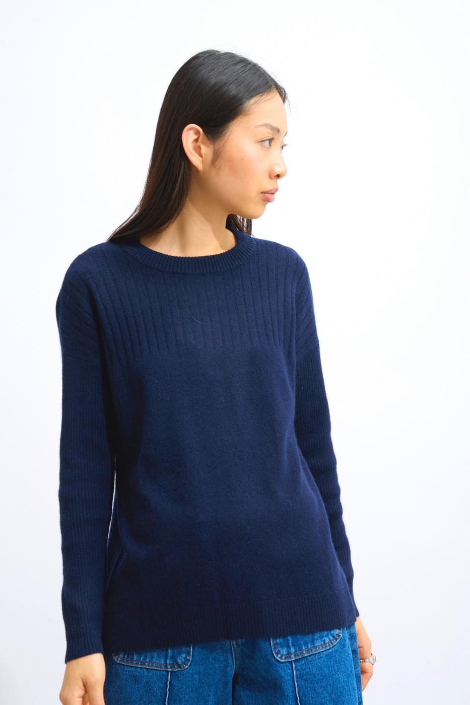 Pull Col Rond - Daria - Navy