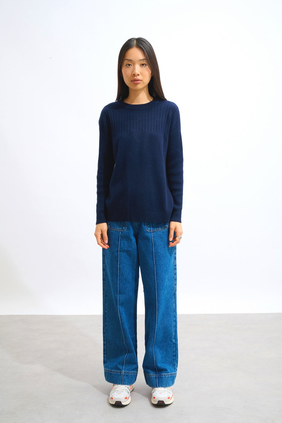 Pull Col Rond - Daria - Navy