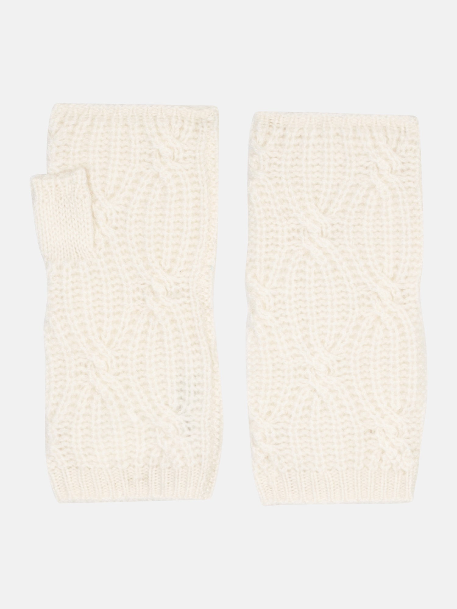 Mitaines 6 Fils - Iris - Blanc