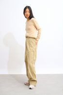 Pull Col Rond 4 Fils - Ivy - Beige