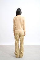 Pull Col Rond 4 Fils - Ivy - Beige