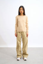 Crew-Neck Jumper 4-Ply - Ivy - Beige