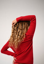 Bise Roll-Neck Jumper - Raspberry - 100% 2-Ply Cashmere - Women