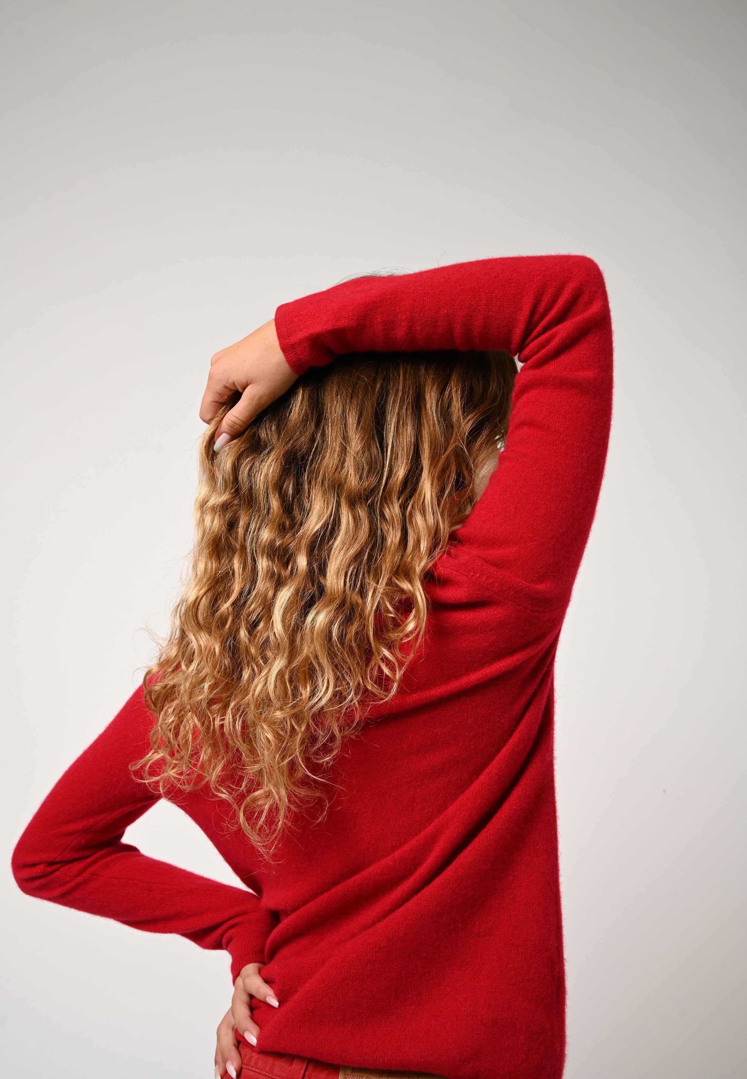 Bise Roll-Neck Jumper - Raspberry - 100% 2-Ply Cashmere - Women