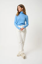 Pull Col Roulé - Bise - Baby Blue