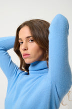 Pull Col Roulé - Bise - Baby Blue