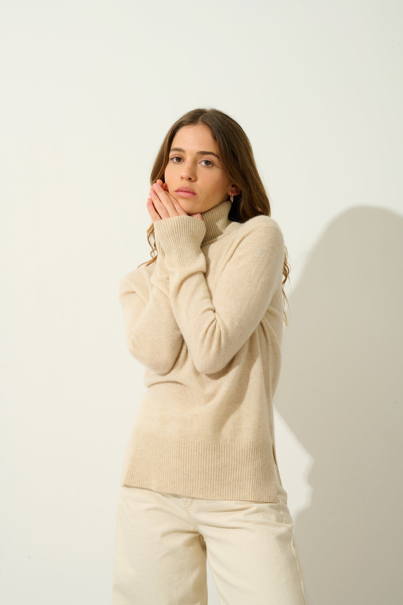 Turtleneck Sweater - Fornet - Beige