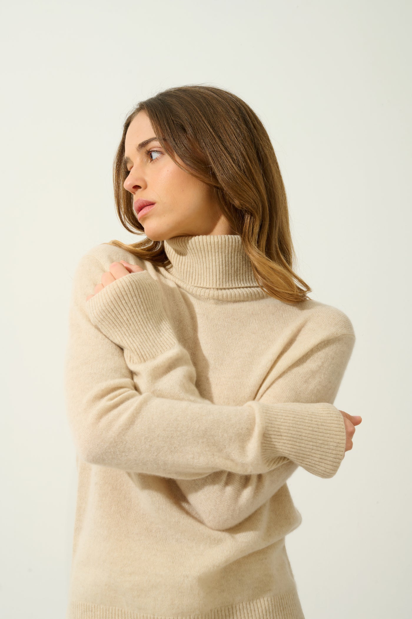 Turtleneck Sweater - Fornet - Beige