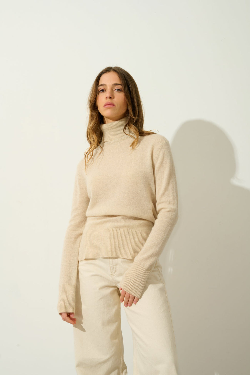 Turtleneck Sweater - Fornet - Beige