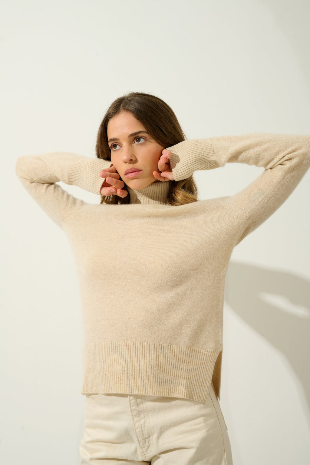Turtleneck Sweater - Fornet - Beige