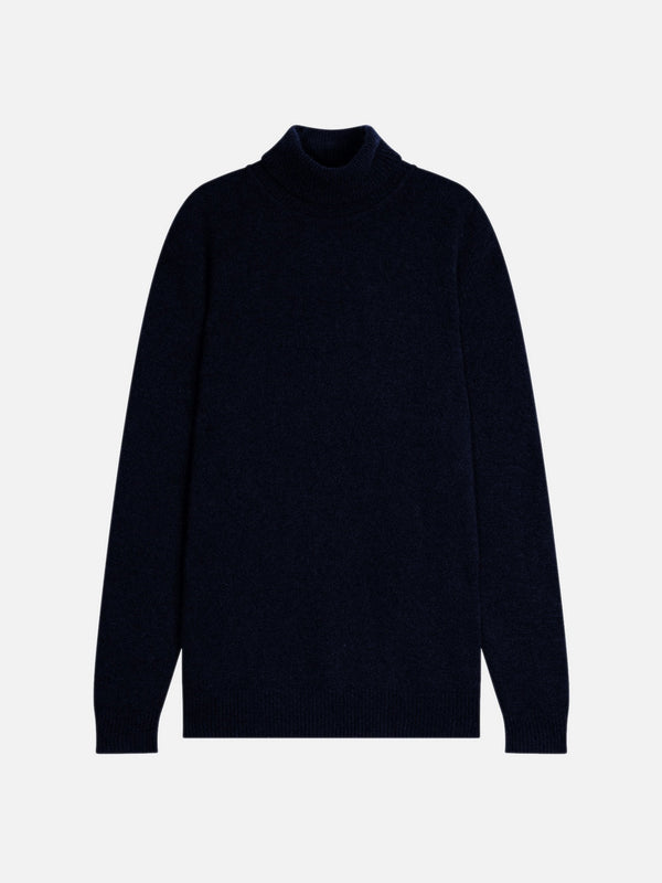 4-Ply Roll-Neck Jumper - Martin - Caviar