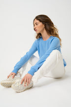 Jersey de cuello redondo - Etret - Azul bebé