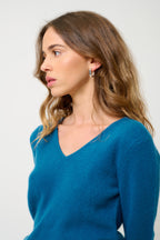 Jersey de cuello en V de 4 hilos - Chelsea - Azul