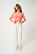 Round-Neck Jumper - Ecrin - Pink
