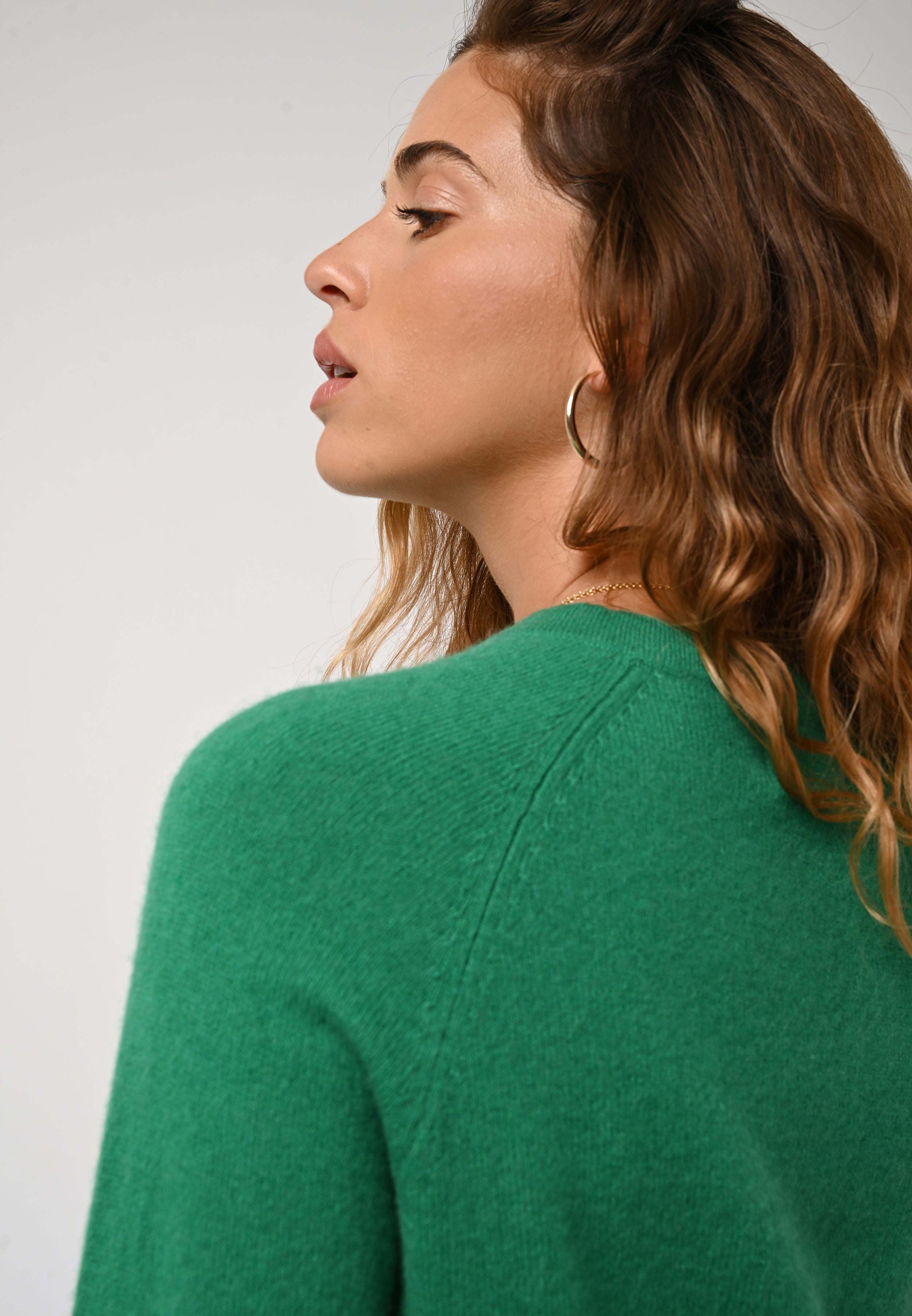 Round Neck Ecrin Jumper - Mint - 100% 2-Ply Cashmere