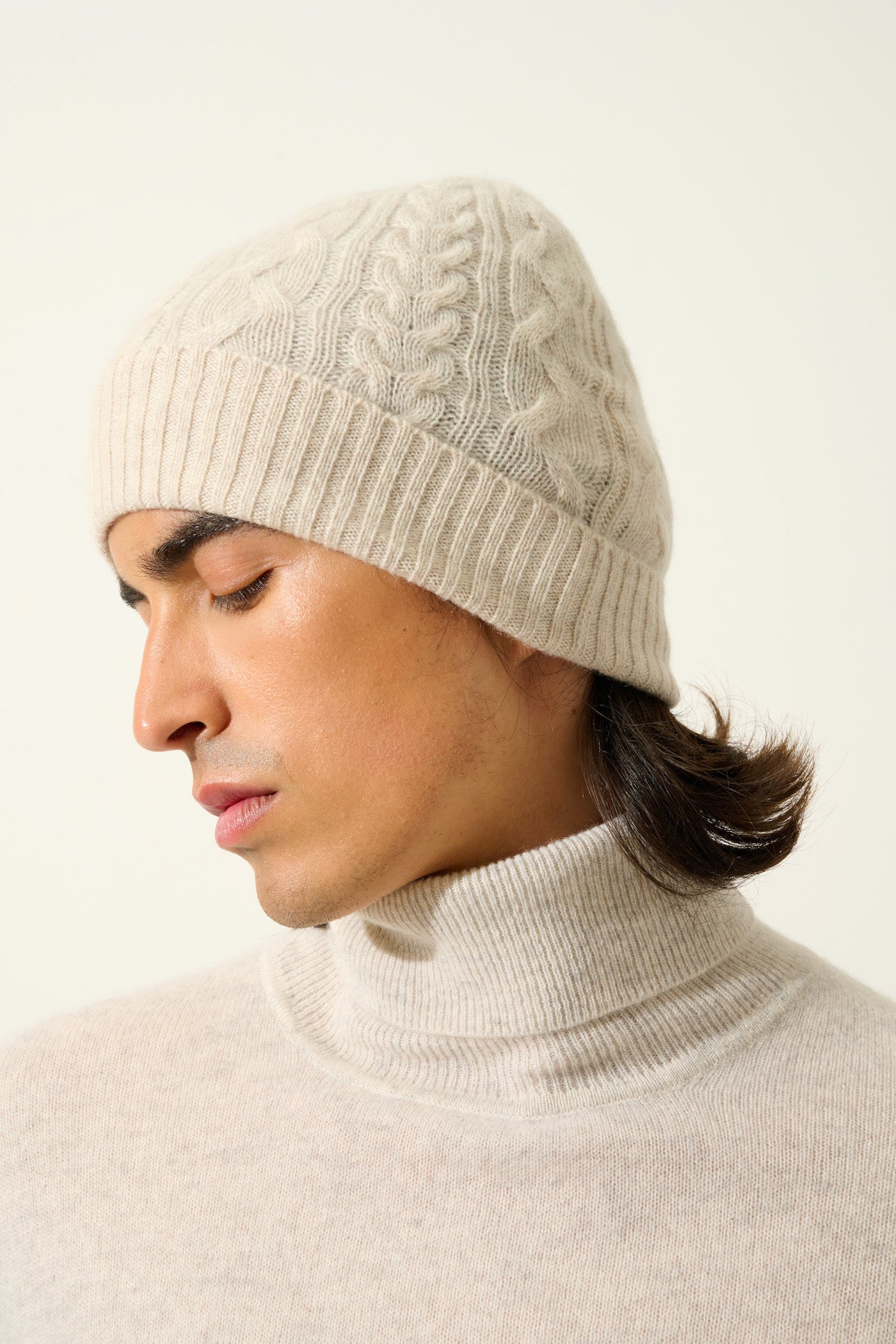 4-Ply Beanie - Scott - Marl Beige