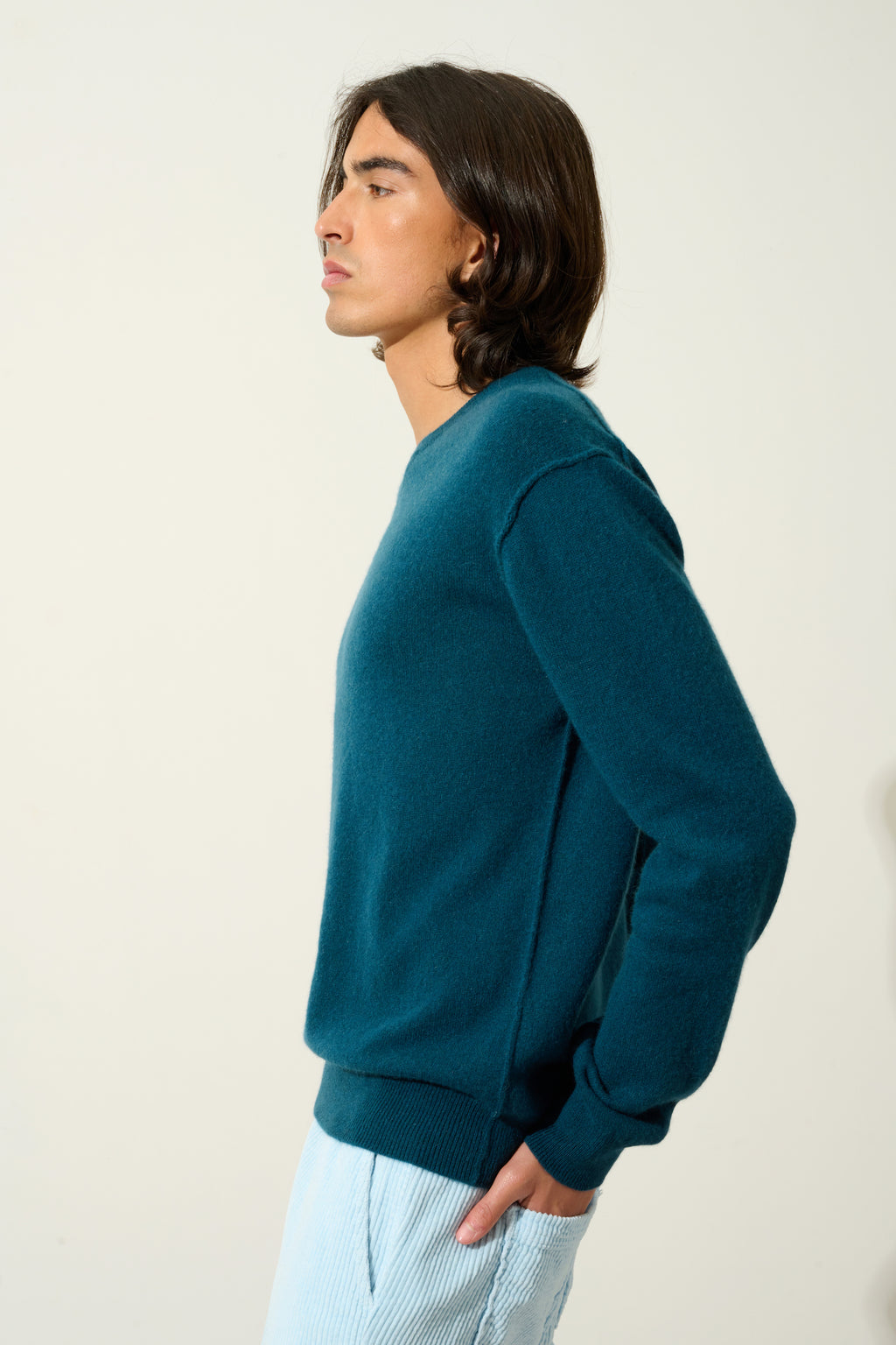 Jersey de cuello redondo - Nolan - Verde azulado