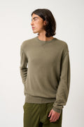 Nolan Crew Neck Jumper - Army - 100% 2-Ply Cashmere