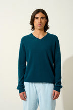 V-Neck Jumper - Timeo - Teal