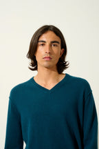 V-Neck Jumper - Timeo - Teal