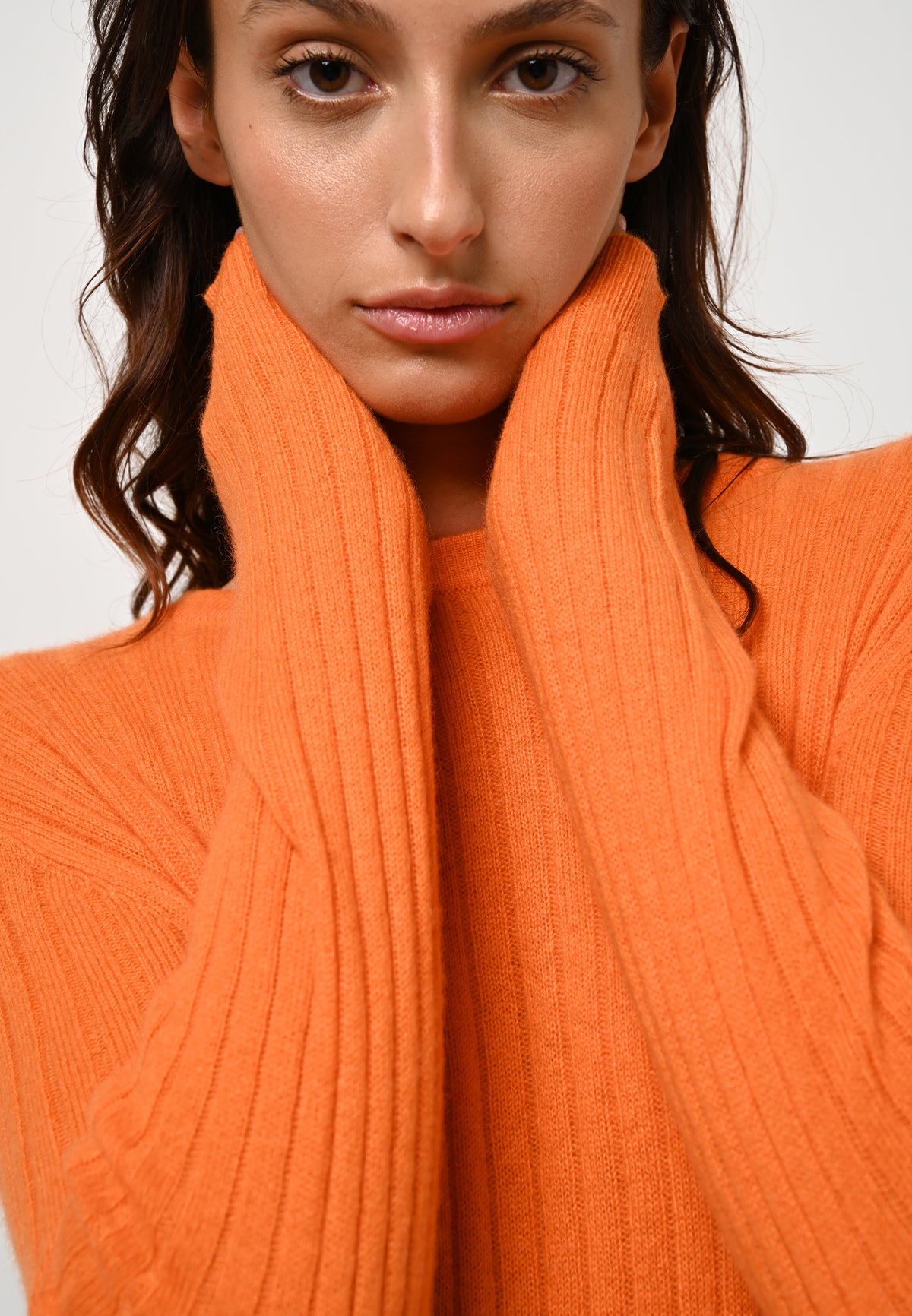 Pull Col Rond - Bella - Mandarine