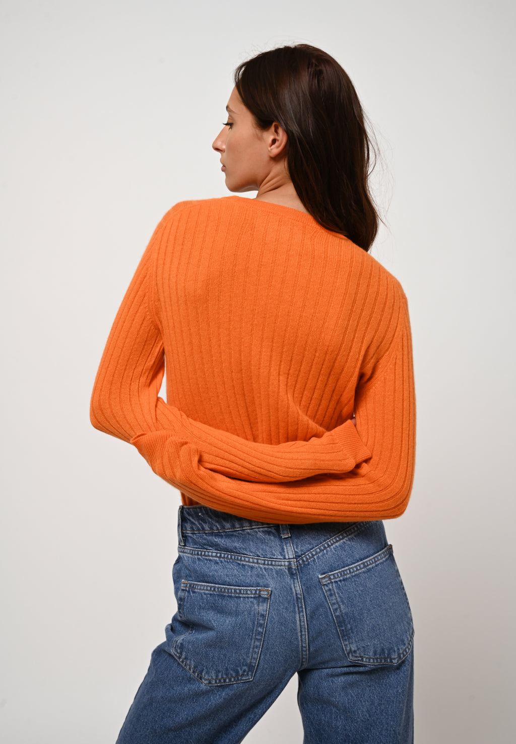 Pull Col Rond - Bella - Mandarine