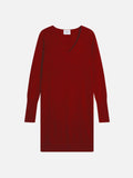 Robe Col V - Capelet - Rouge