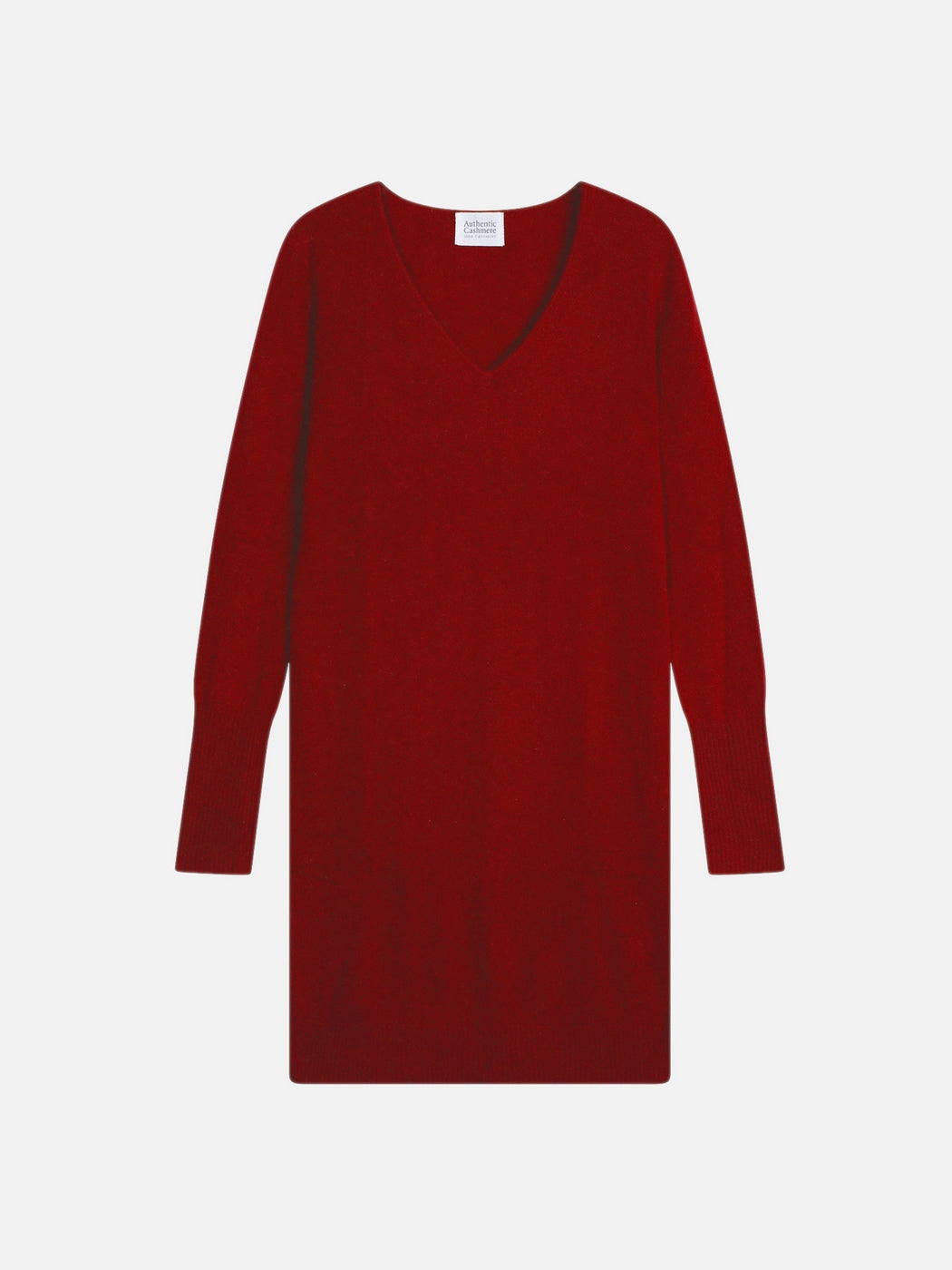 Robe Col V - Capelet - Rouge