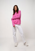 Jersey Cuello Barco Criou - Rosa - 100% Cachemira - 2 Hilos
