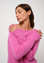 Jersey Cuello Barco Criou - Rosa - 100% Cachemira - 2 Hilos